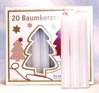 White Chime Candles, 20-pack
