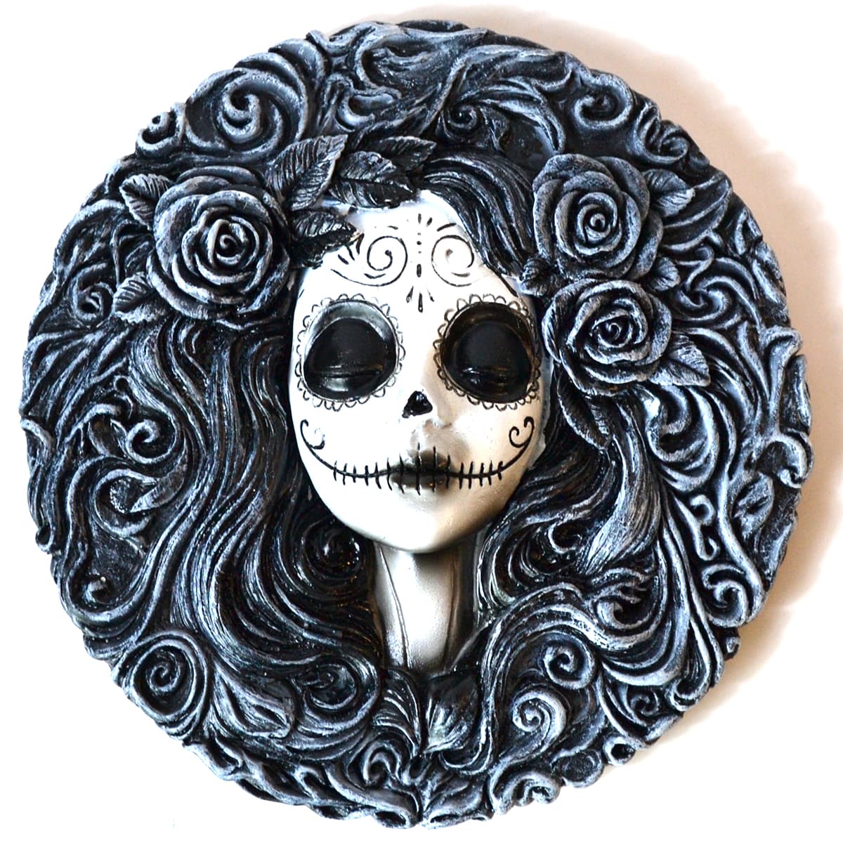 5" Day of the Dead Girl incense holder