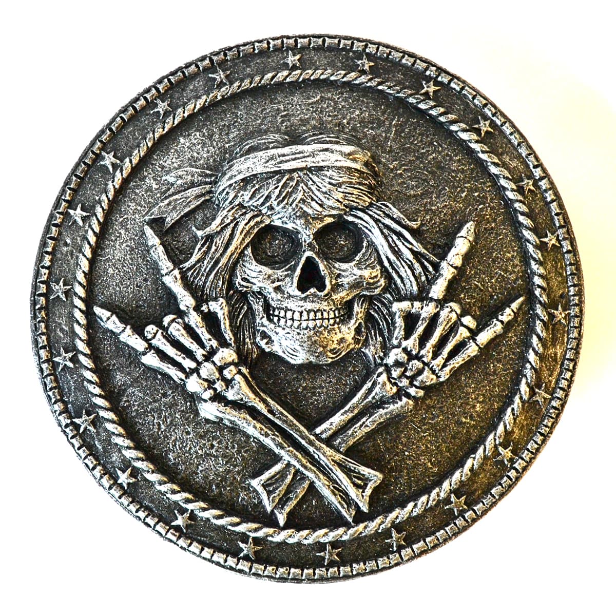 5" Rock & Roll Skull incense holder