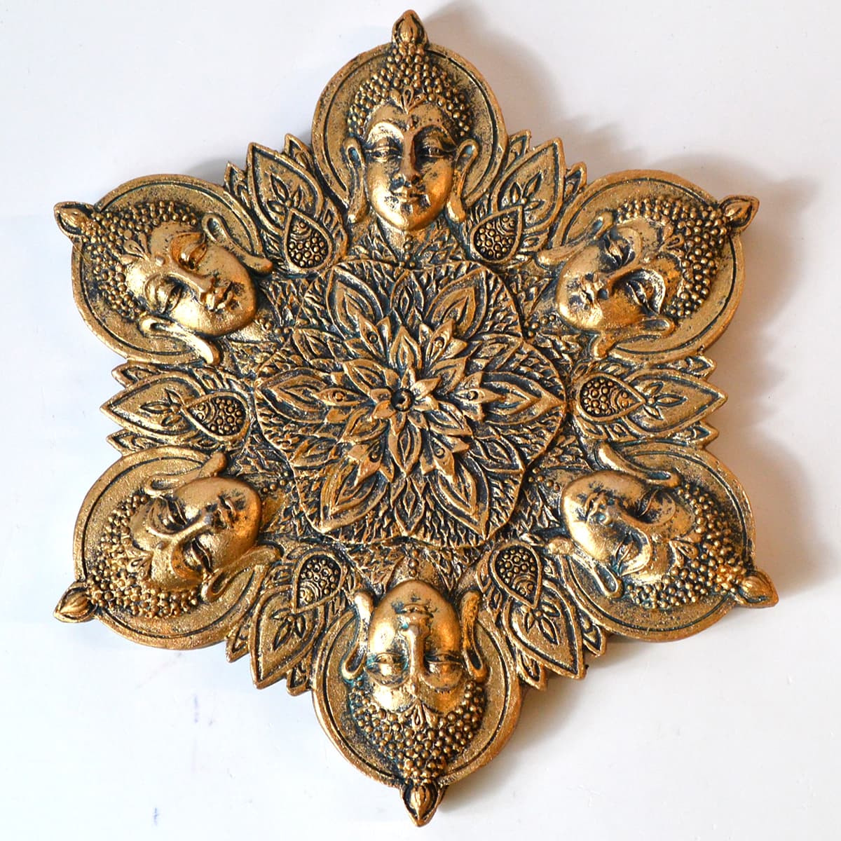 5" Buddha Mandala incense holder