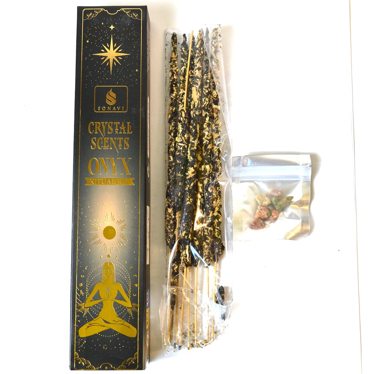 8pk incense & Onyx chips