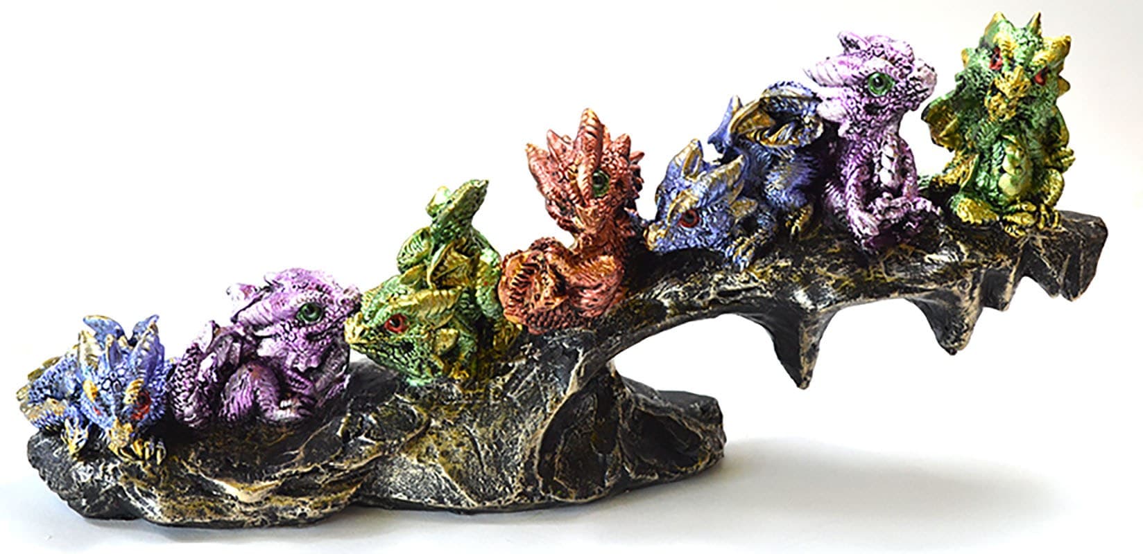 10" 7 Dragons on Rock