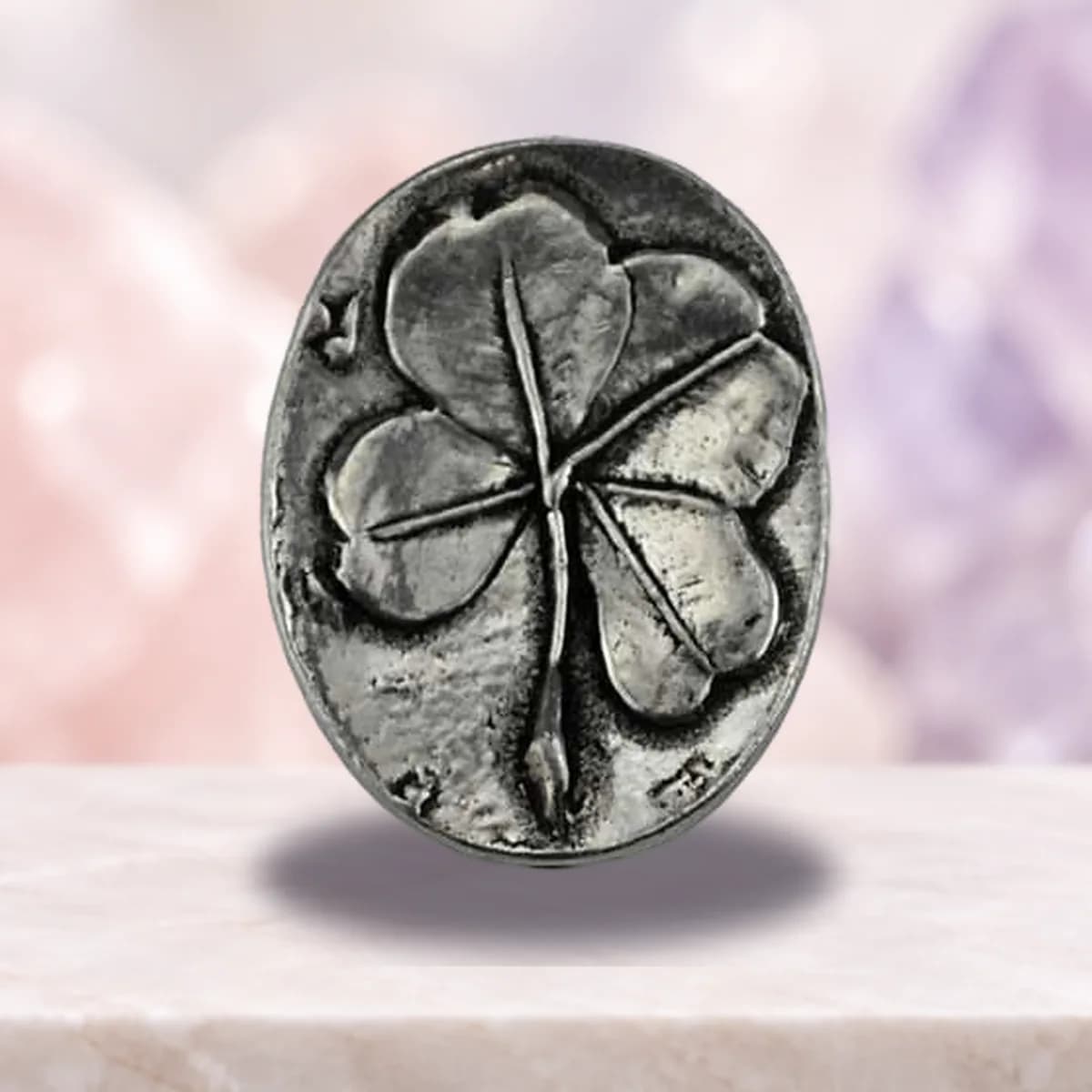 Four-Leaf Clover Pocket Stone