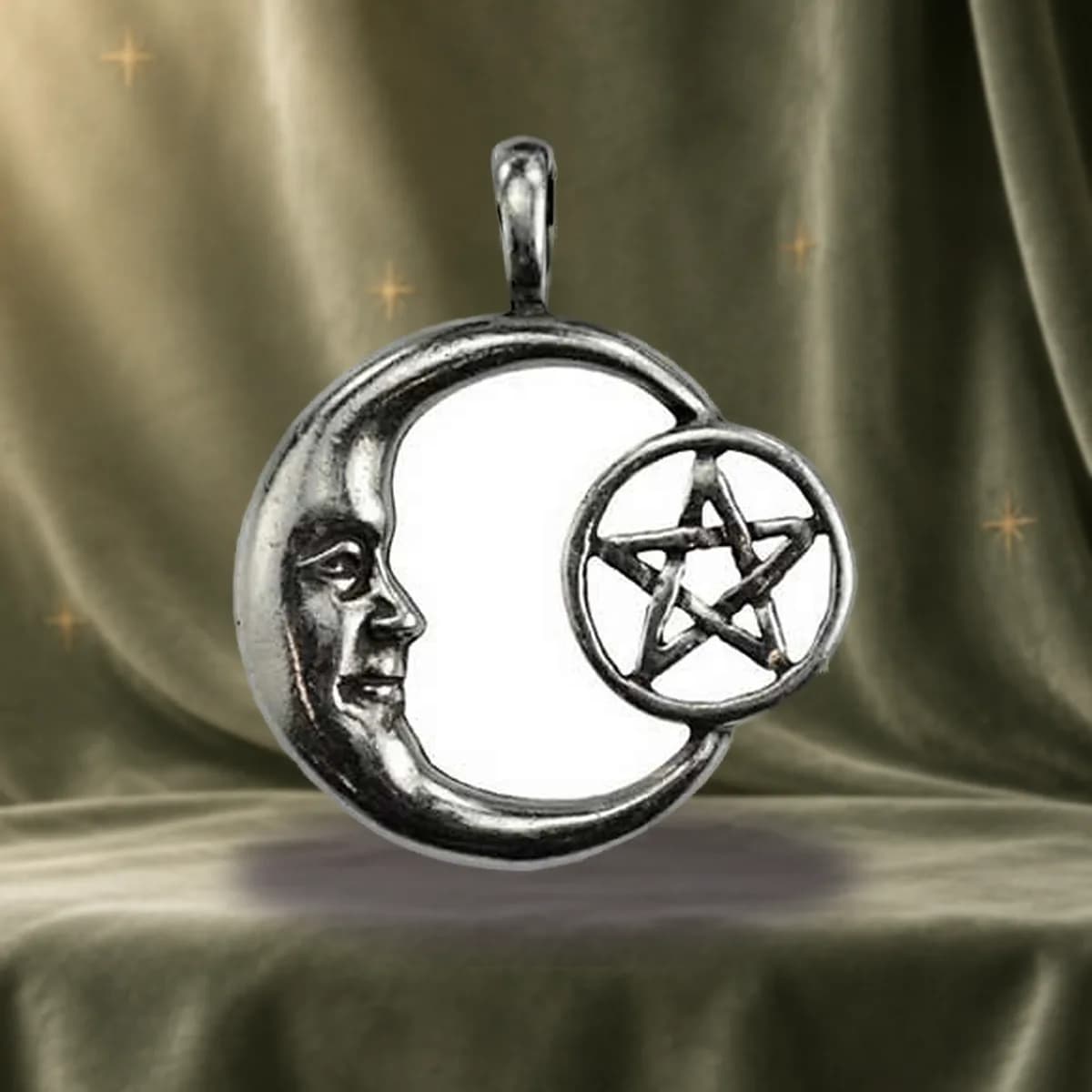 Pentacle Moon Celestial amulet