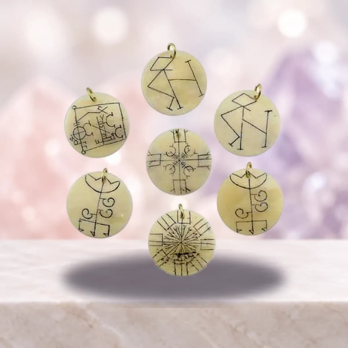 (set of 23) T ibetan Bone Charm various