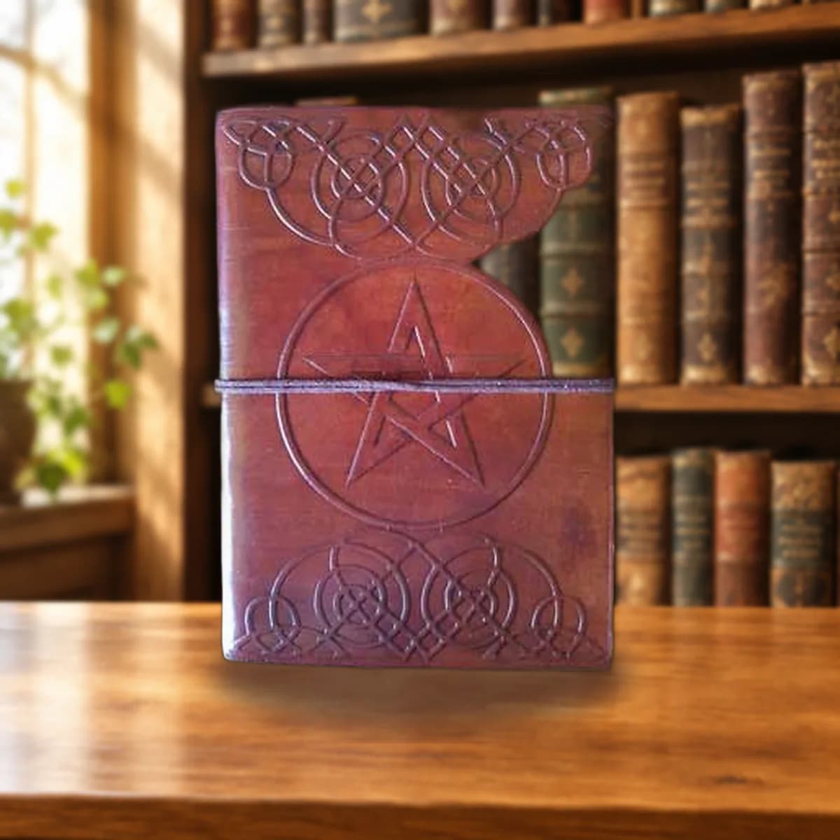 Pentagram Leather Journal, 5×7, cord closure