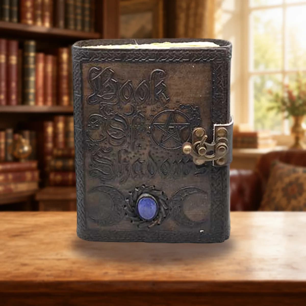 Book of Shadows aged looking paper leather w/ latch