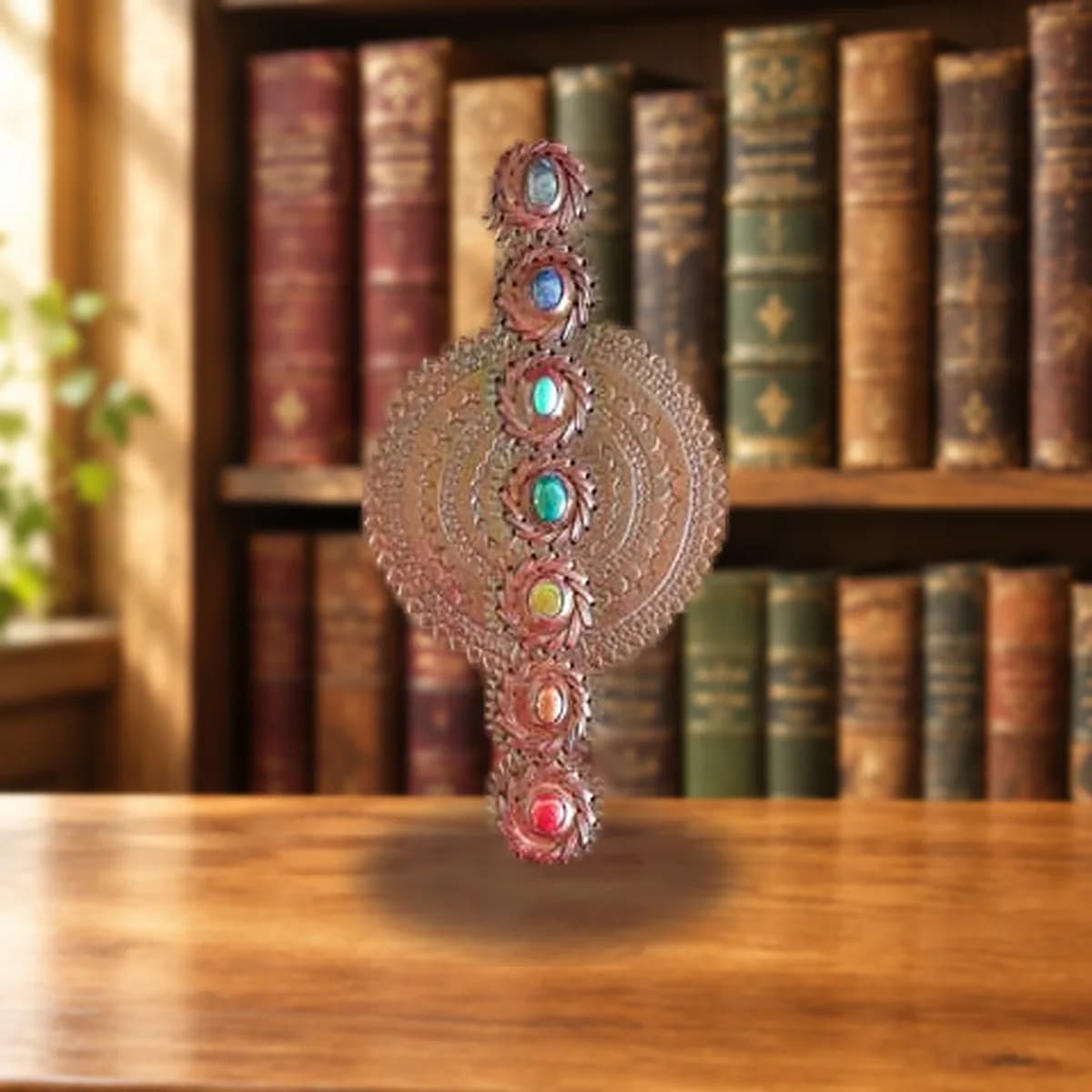 10" x 13" Chakra leather blank book w/ latch