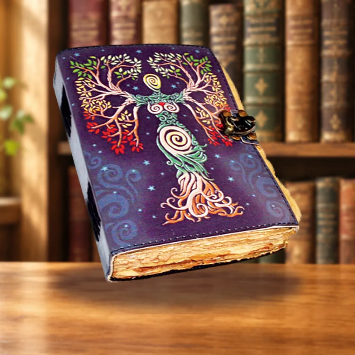 Goddess Aged Looking Paper leather w/ latch