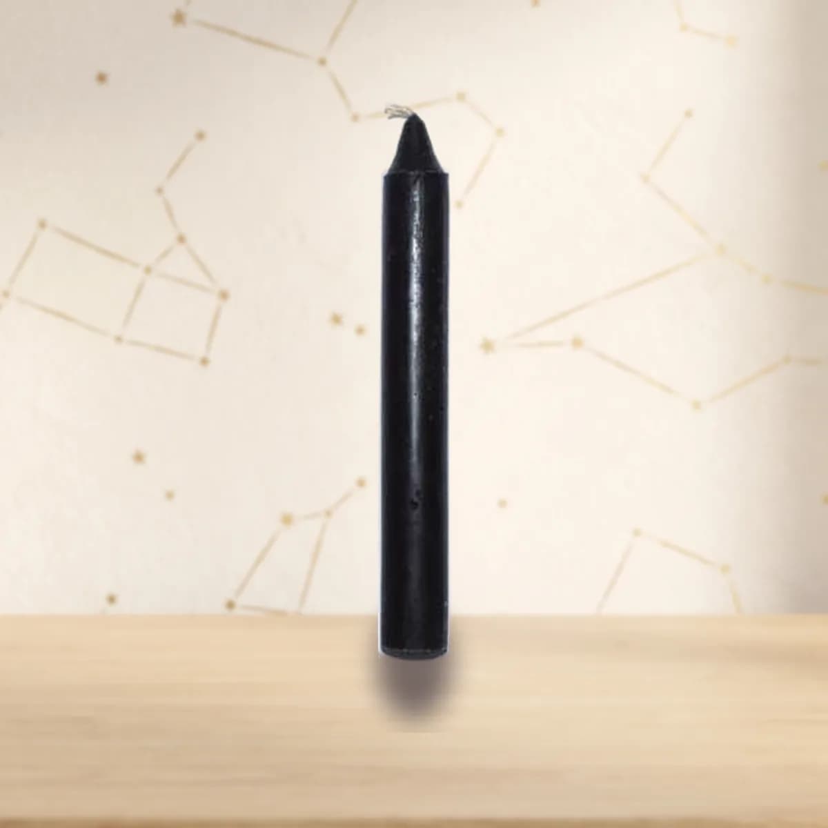 Black Household Candle, 6-inch