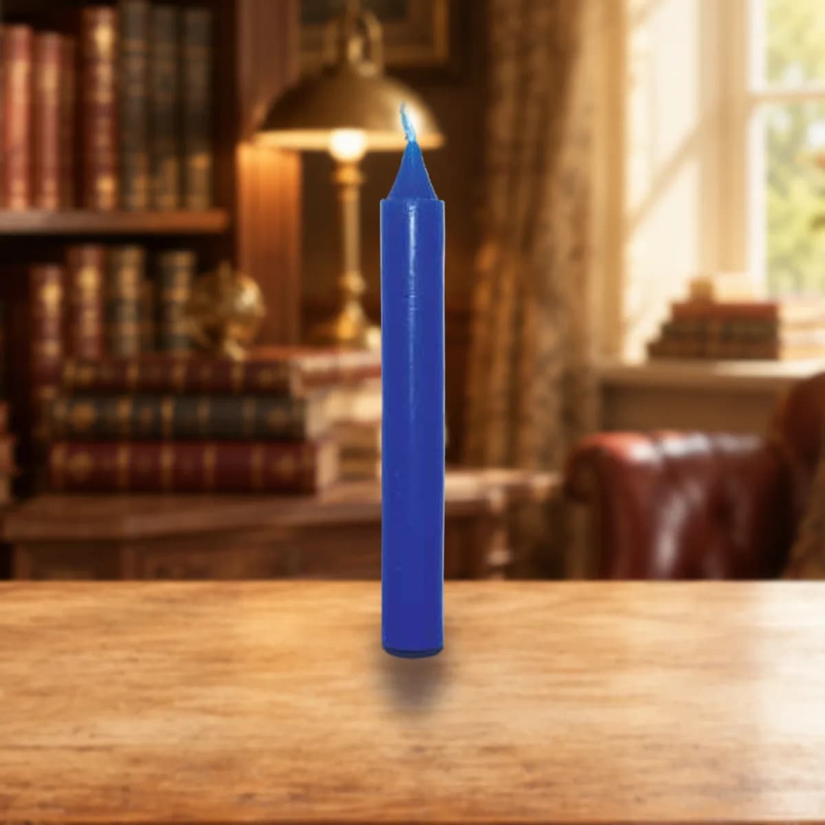 Blue 6" household candle