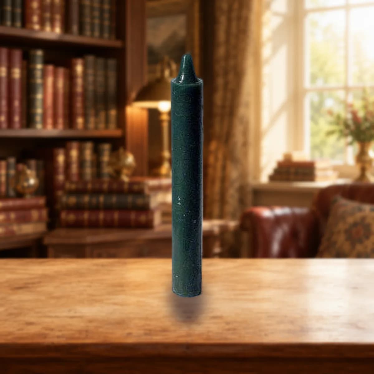 Green 6" household candle