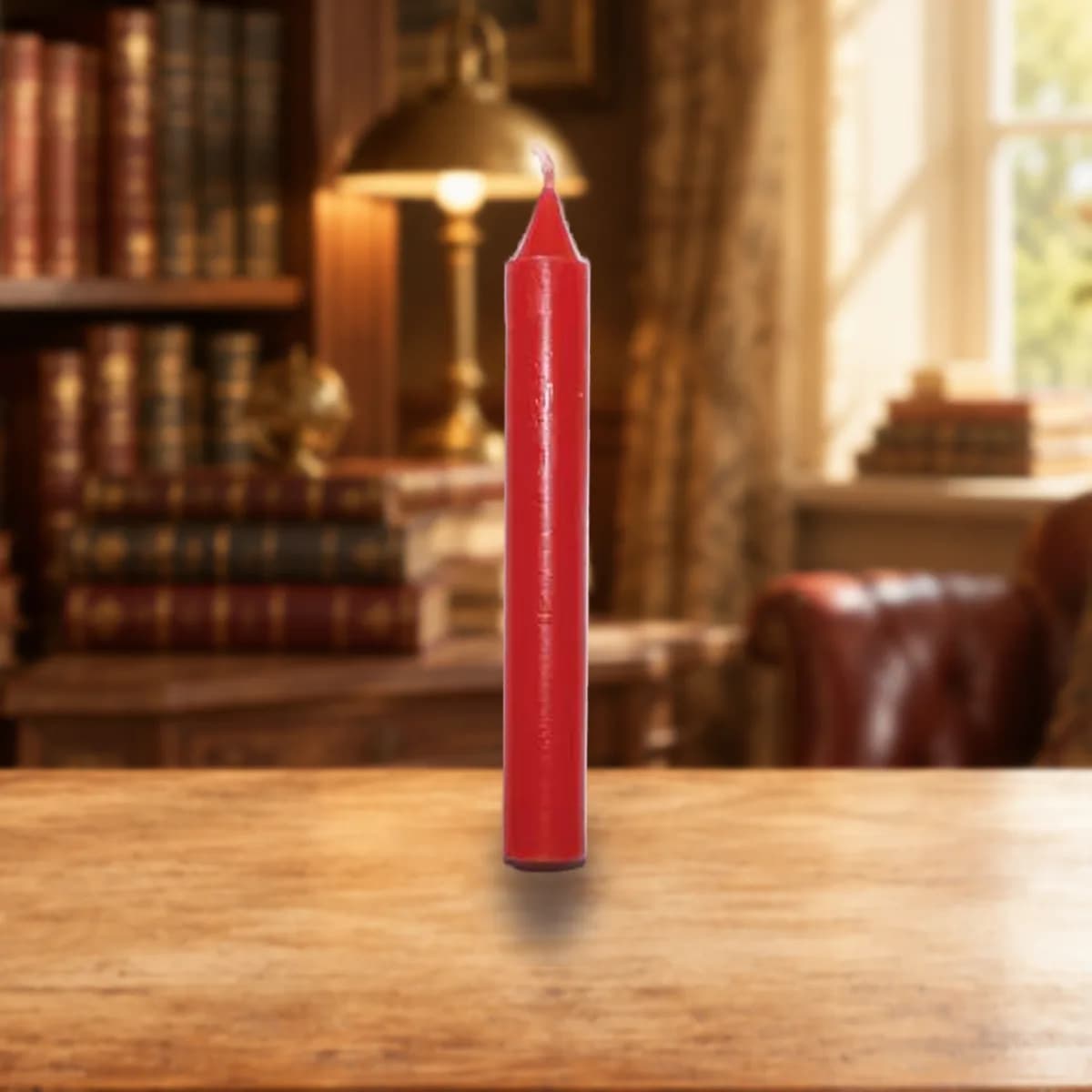 Red Household Candle, 6-inch