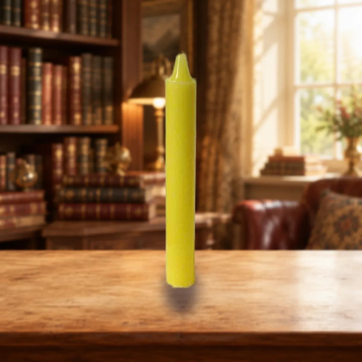 Yellow Household Candle, 6-inch