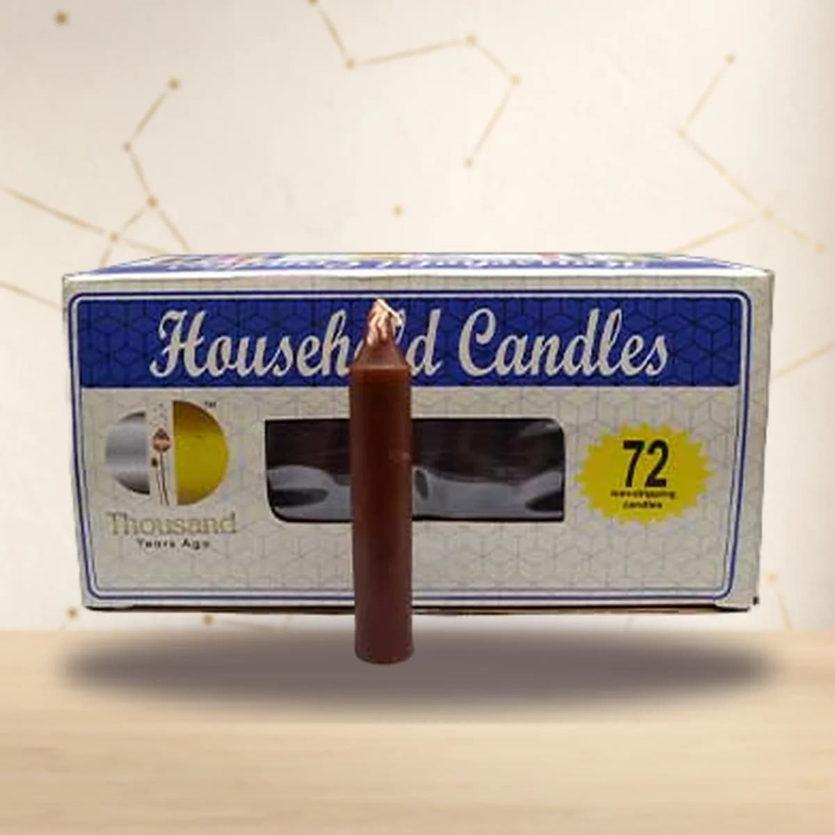 (set of 72) Brown 4" household candles