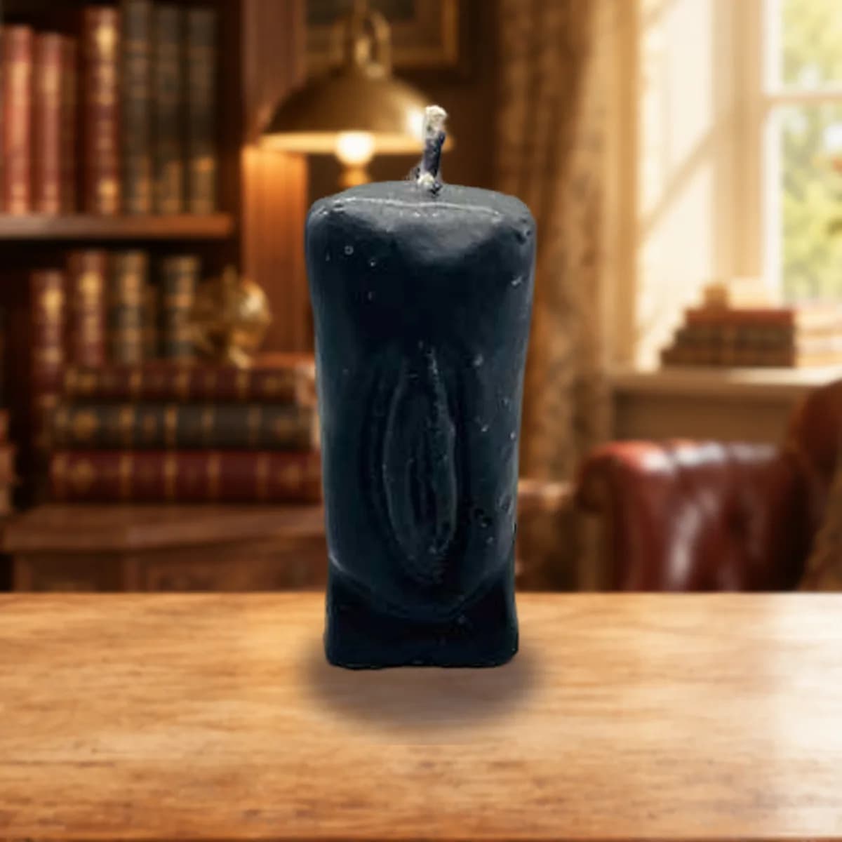 6 1/2" Black Female Gender candle