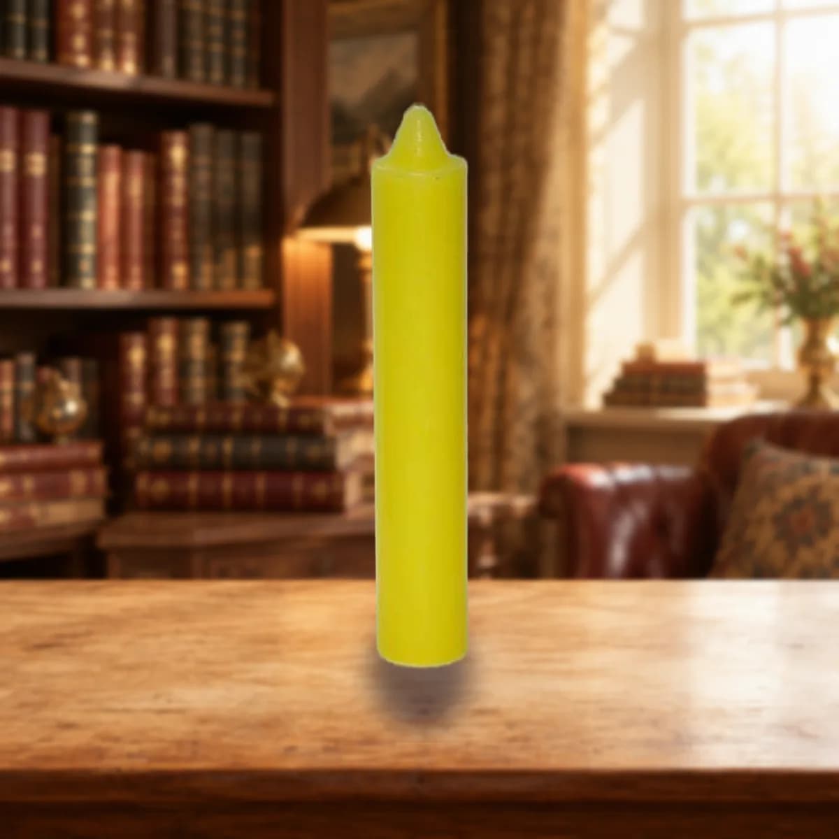9" Yellow pillar candle