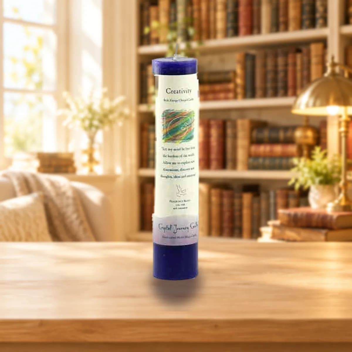 Creativity Reiki Charged pillar candle
