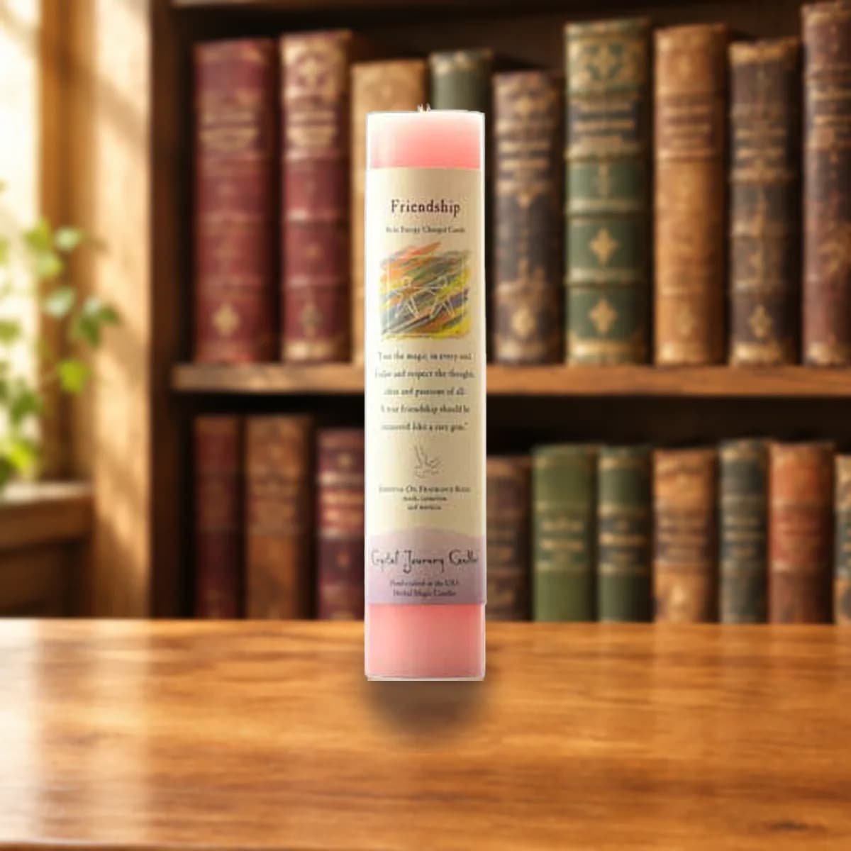 Friendship Reiki Charged pillar candle