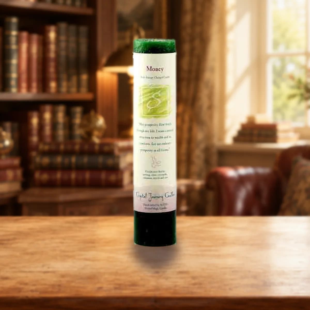 Money Reiki Charged Pillar Candle