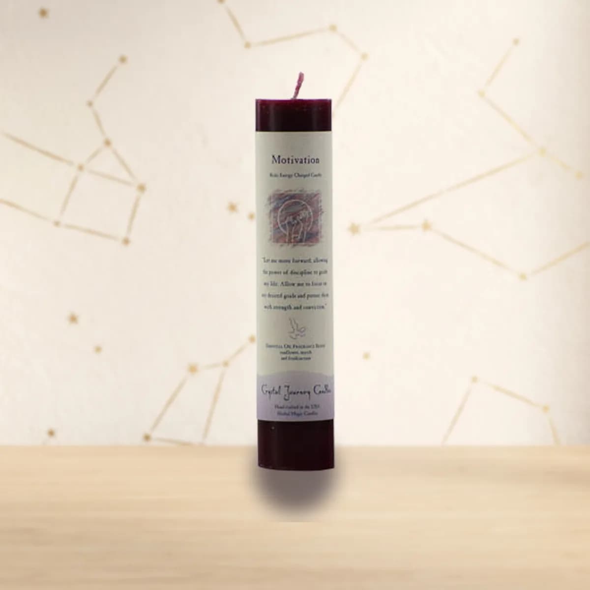 Motivation Reiki Charged pillar candle