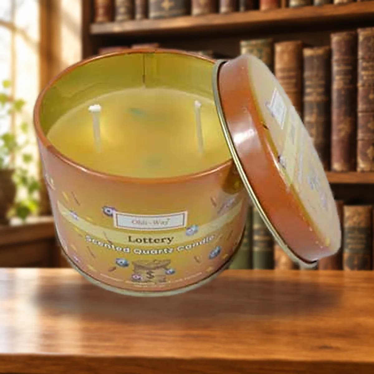 Loteria (Lottery) quartz tin candle