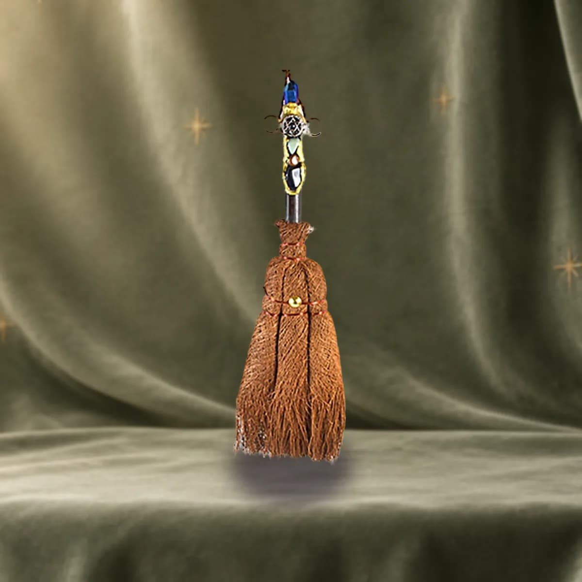 12 1/2" Triple Moon Crystal broom