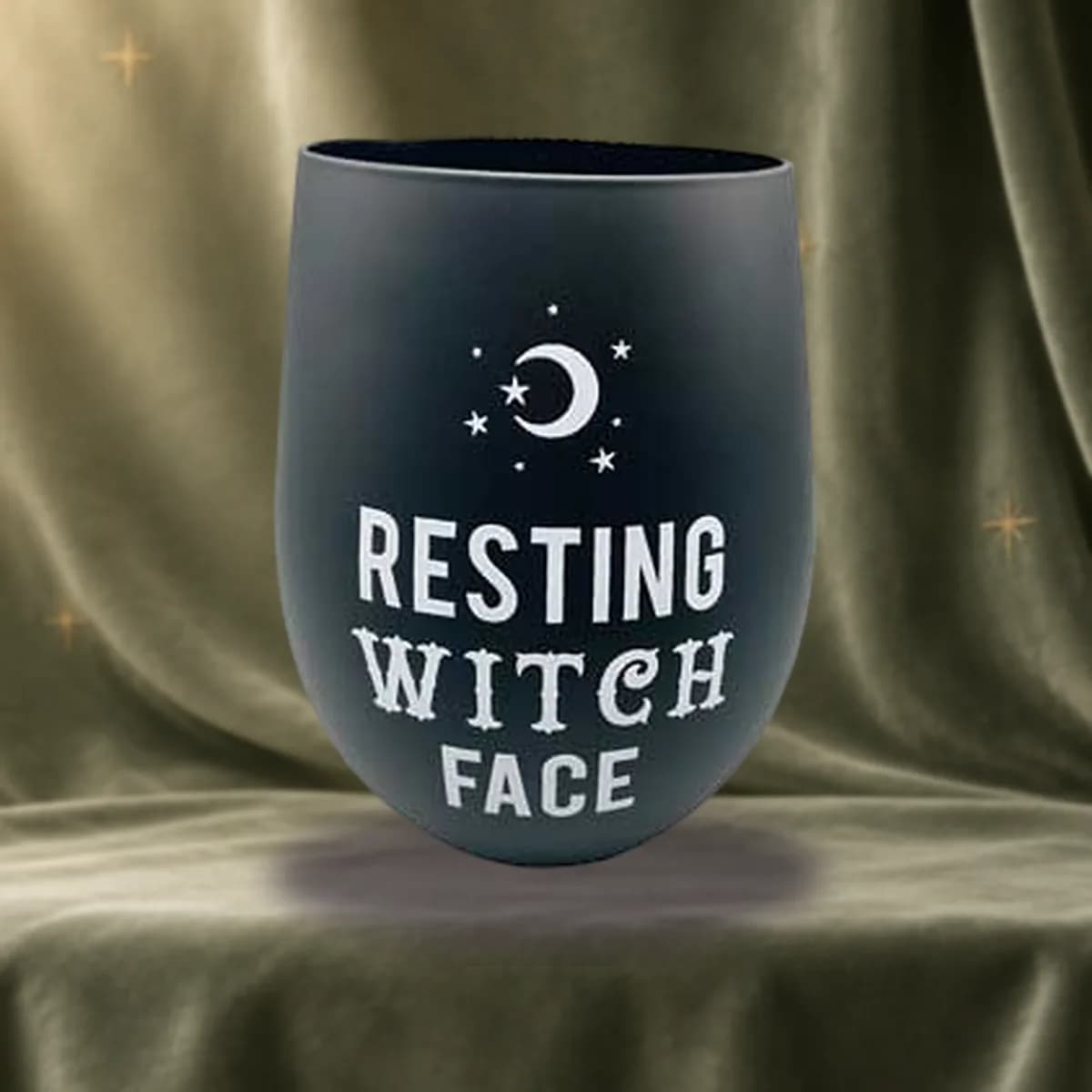4 5/8" Resting Witch Face Glass