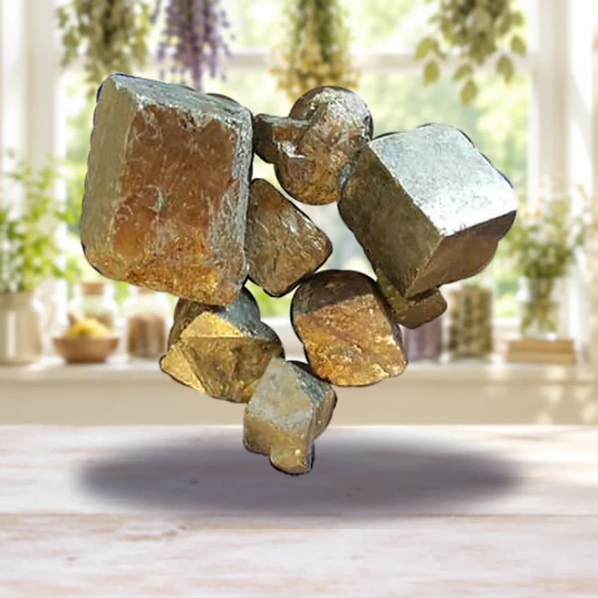 1 lb Pyrite cubed stones