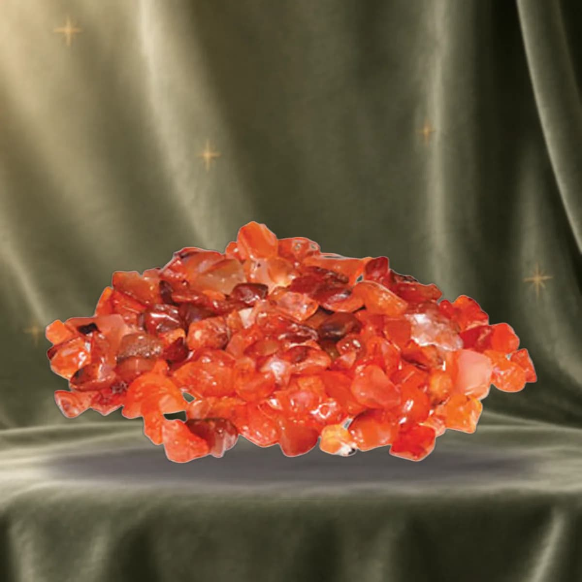 1 lb Carnelian tumbled chips 3-5mm