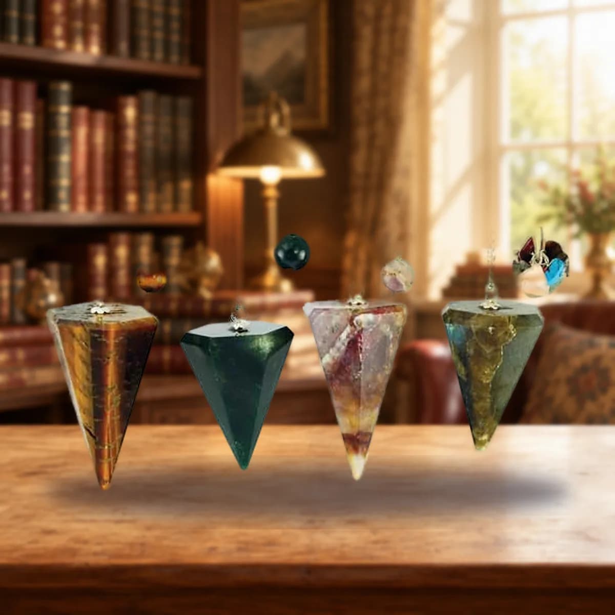 Assorted Faceted 6 side pendulum