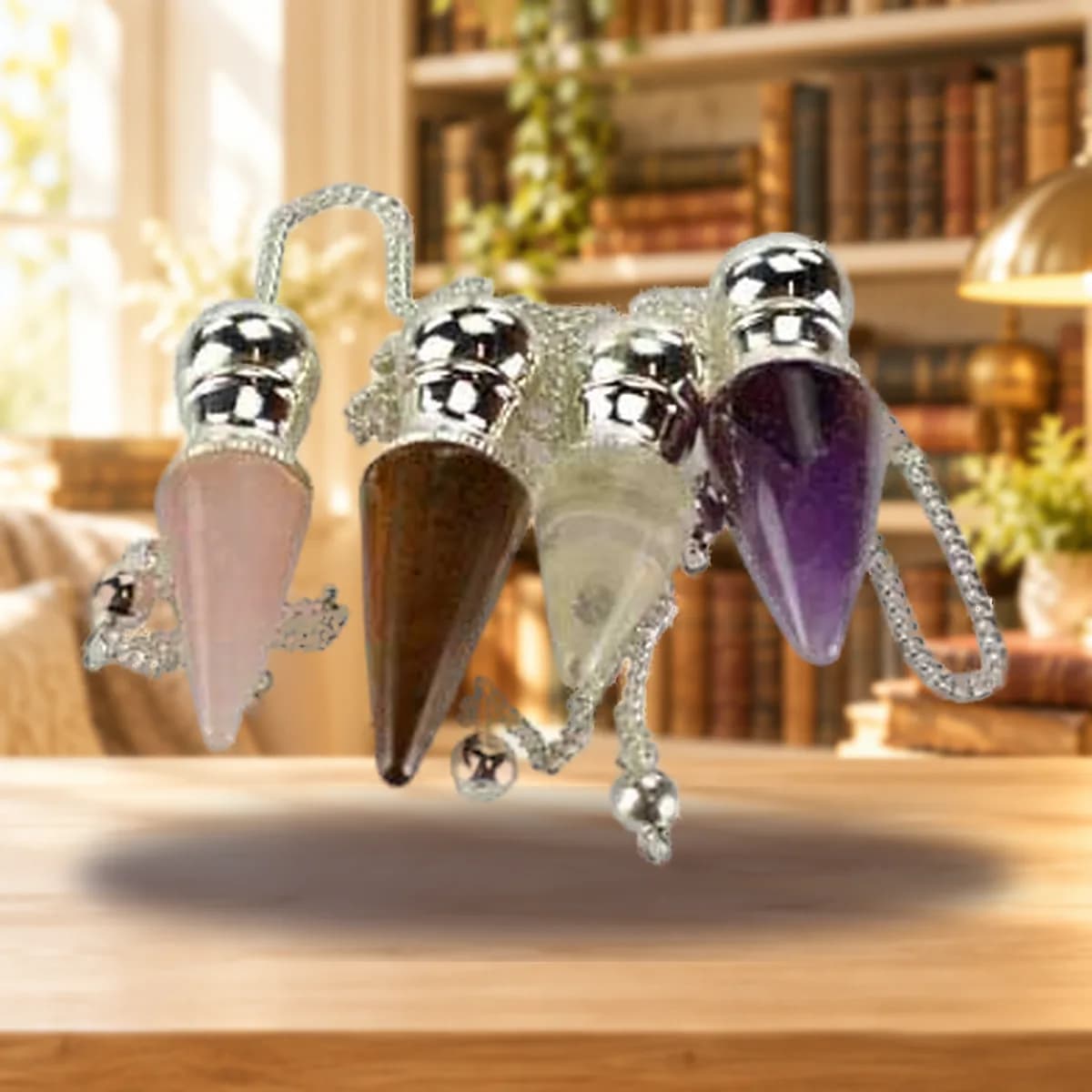 various stones Chambered pendulum