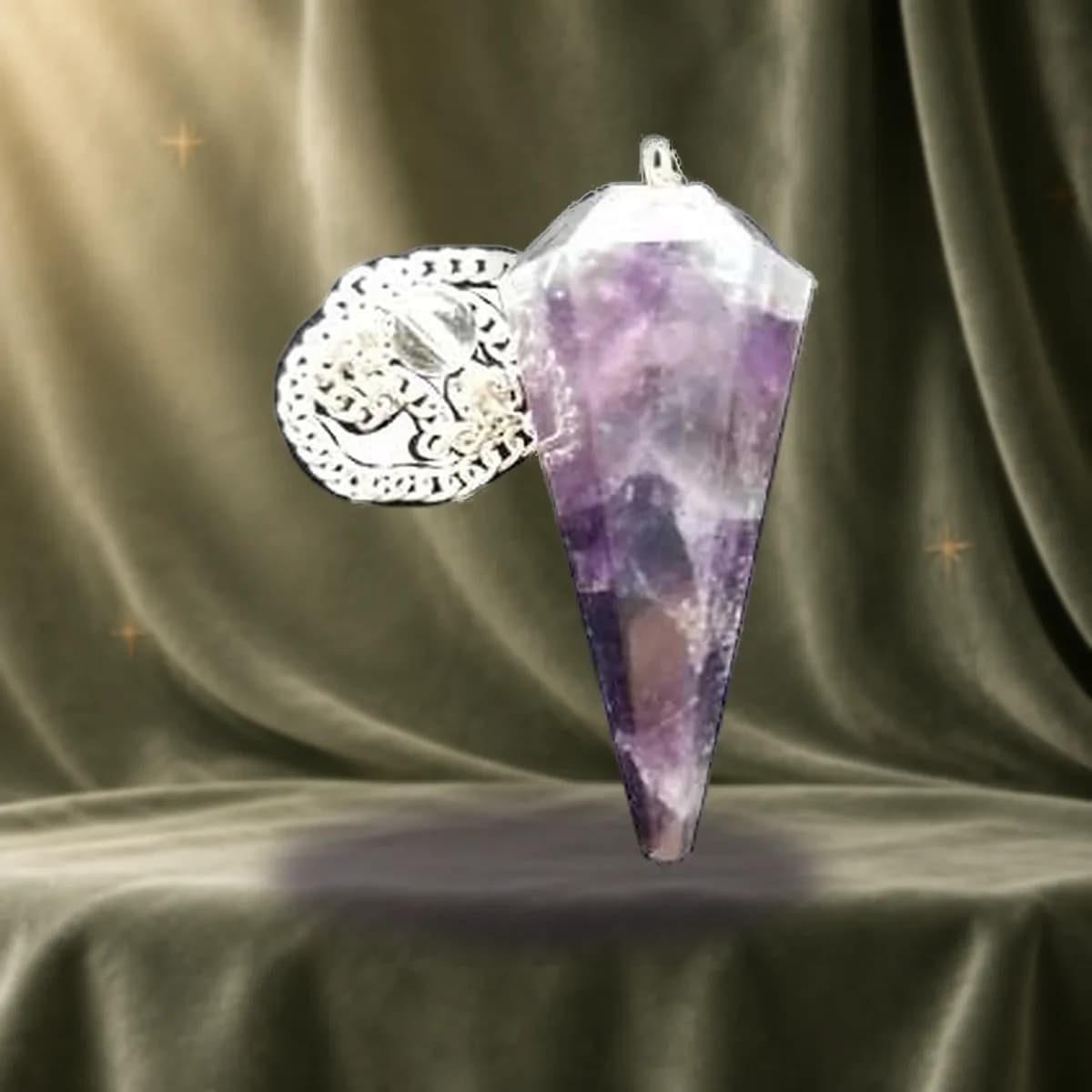 6-sided Amethyst pendulum