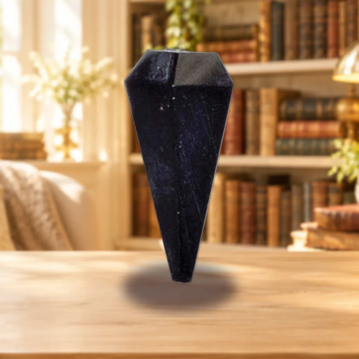 6-sided Black Tourmaline pendulum