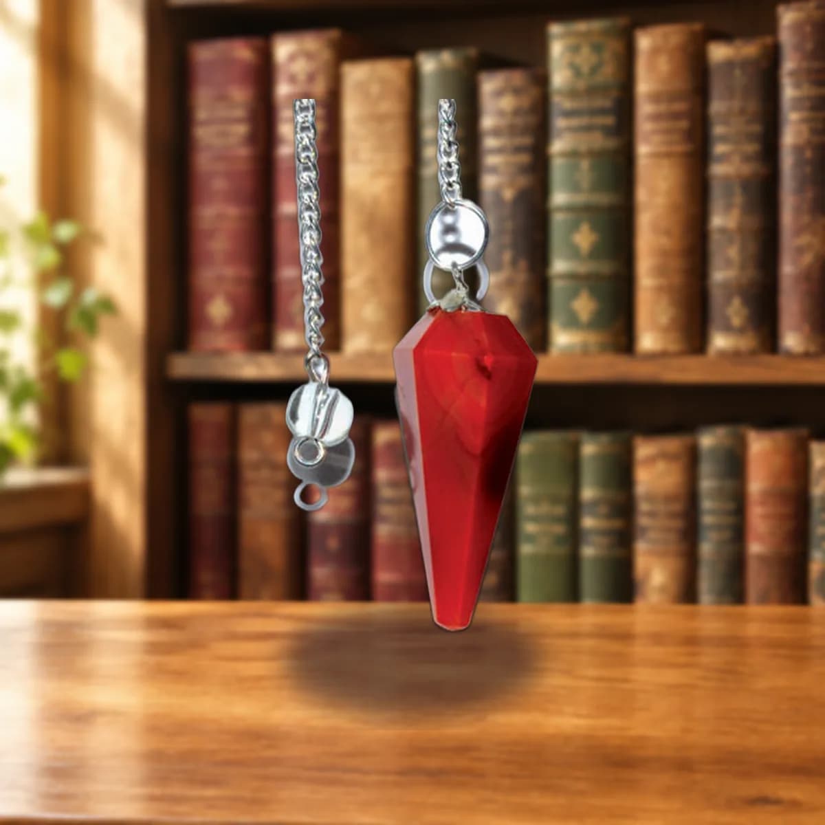 6-sided Red Carnelian pendulum