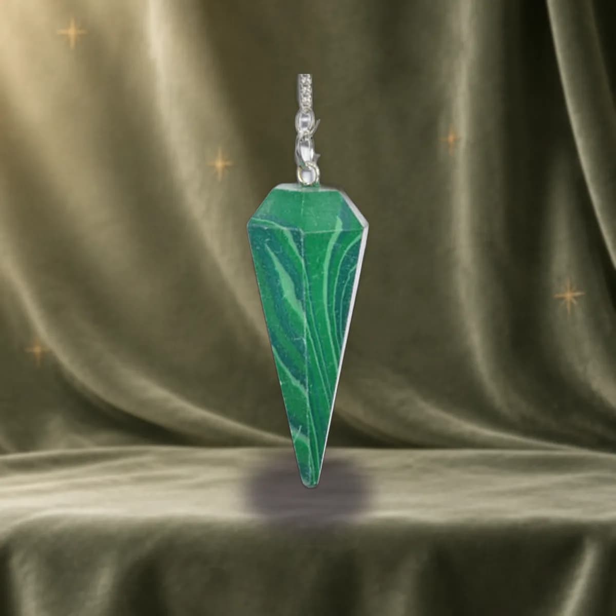 6-sided Malachite pendulum