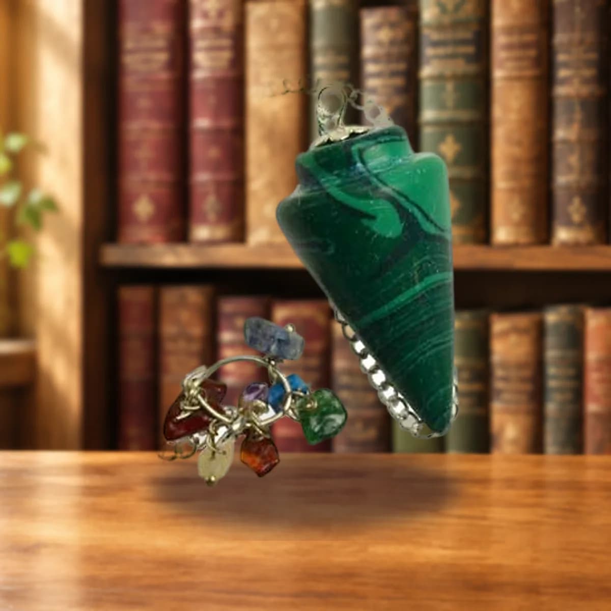 Malachite pendulum