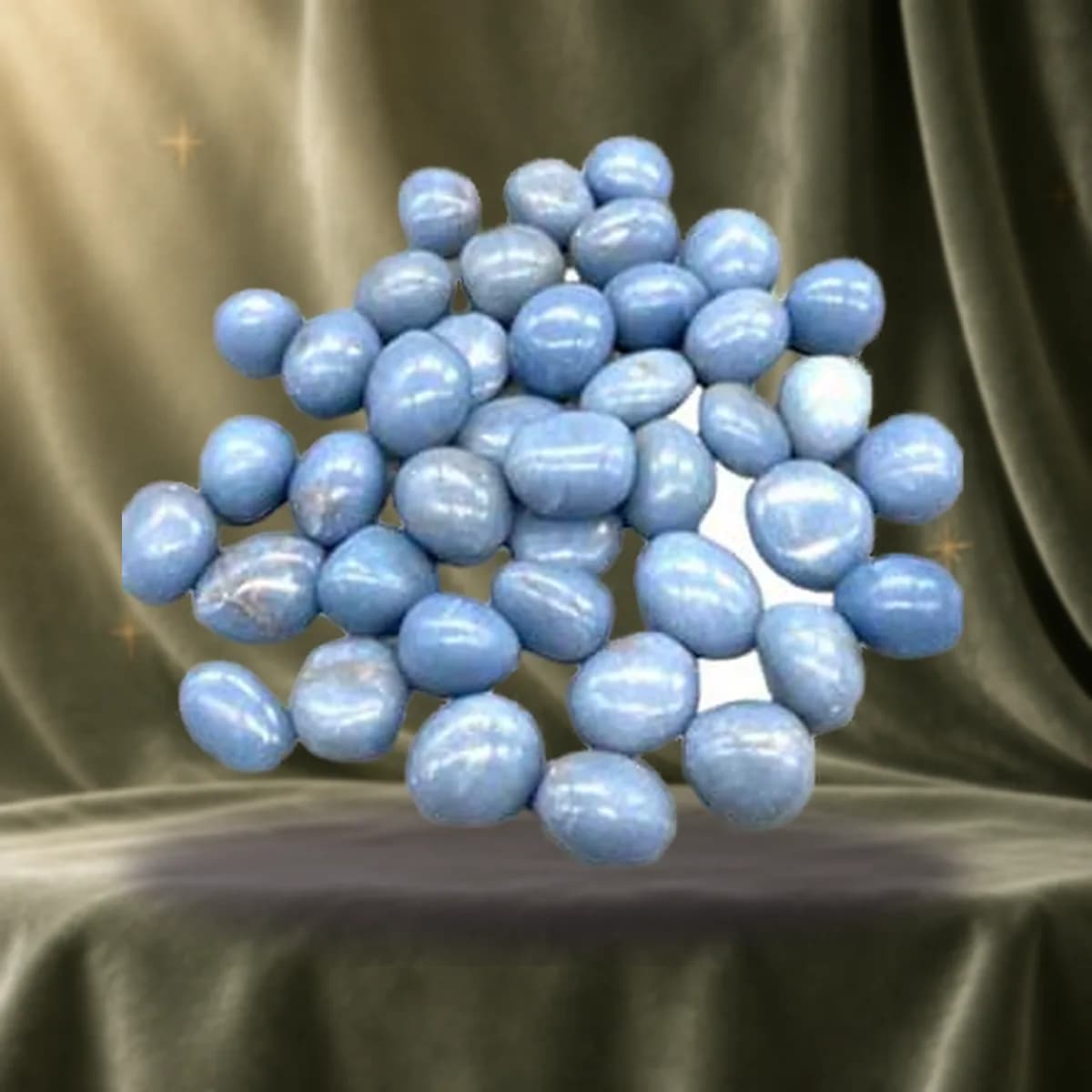 1 lb Angelite tumbled stones