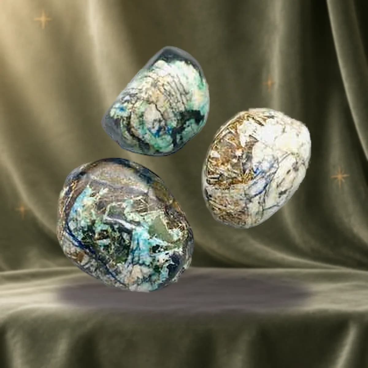 1 lb Azurite/Malachite tumbled stones