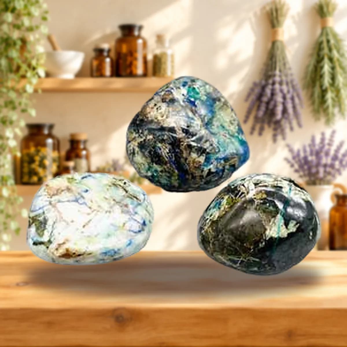 1 lb Azurite/Malachite pebbles