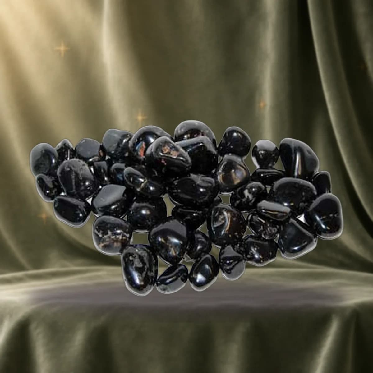 1 lb Onyx, Black tumbled stones