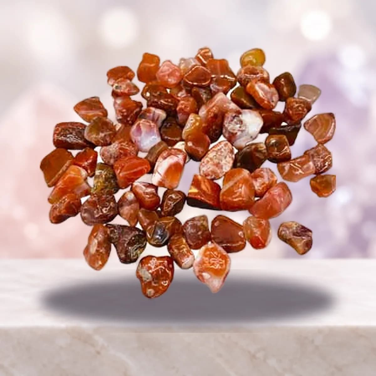 1 lb Carnelian tumbled stones