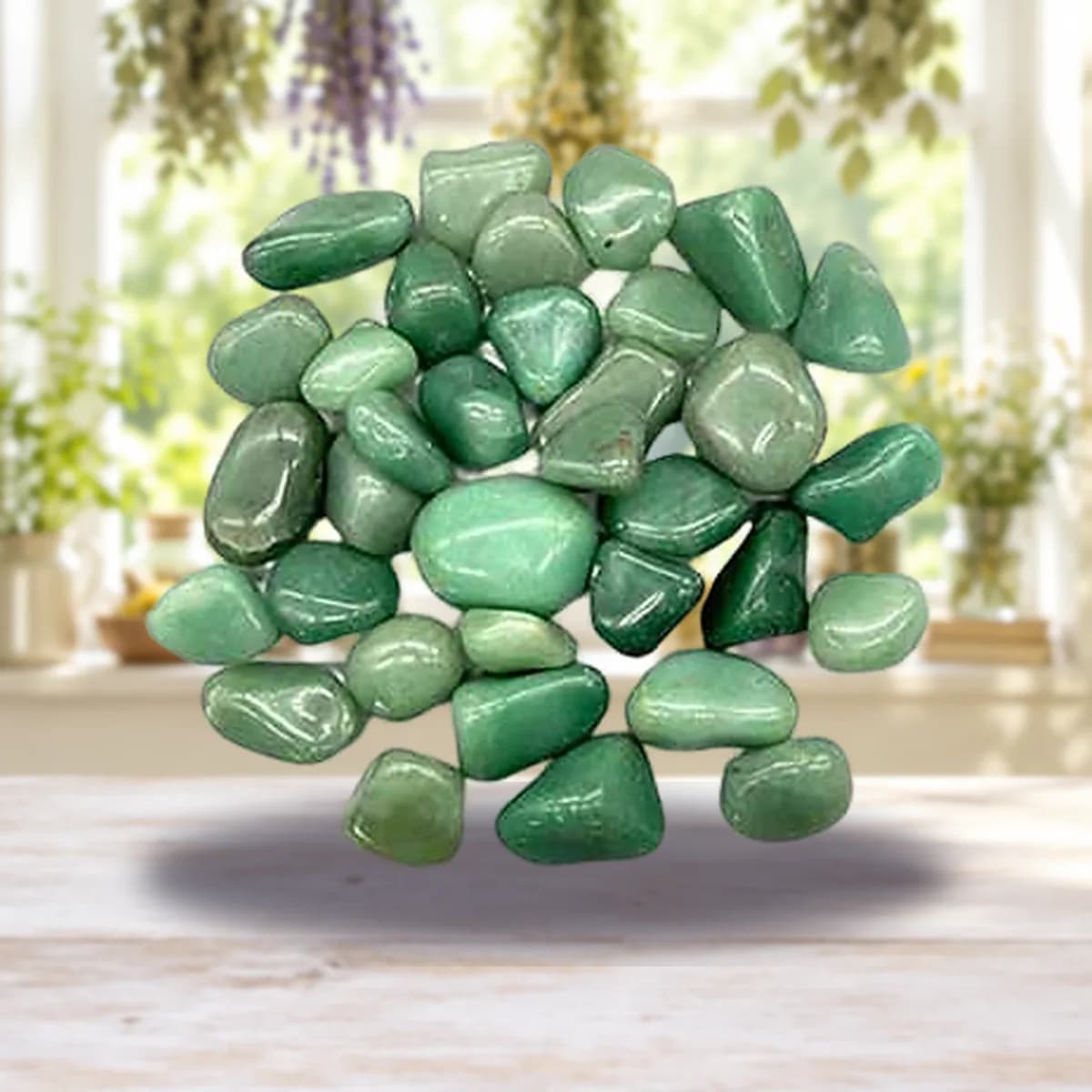 Green Aventurine Tumbled Stones, 1 lb