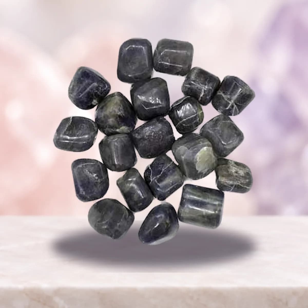 1 lb Iolite tumbled stones