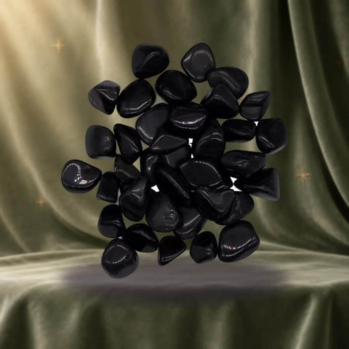 1 lb Obsidian, Rainbow tumbled stones