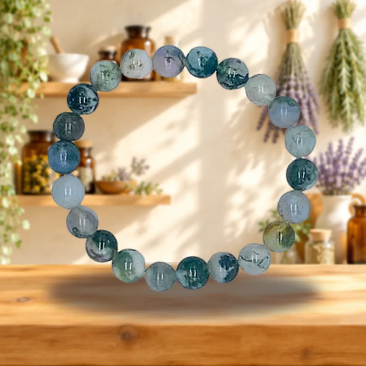 8mm Moss Agate bracelet