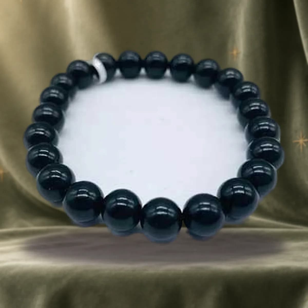 8mm Jet bracelet