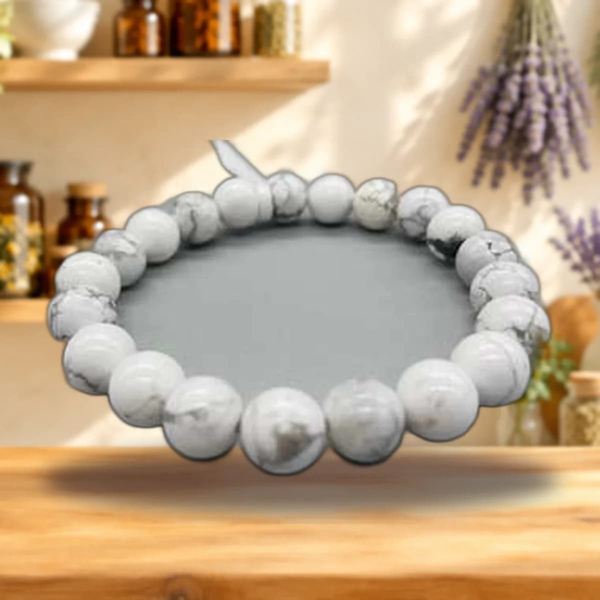 8mm Howlite bracelet