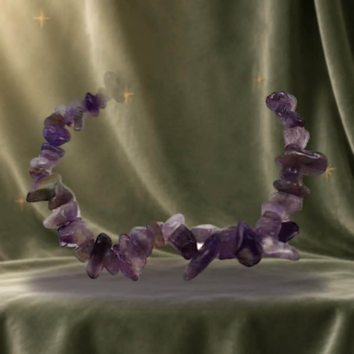 Amethyst chip bracelet