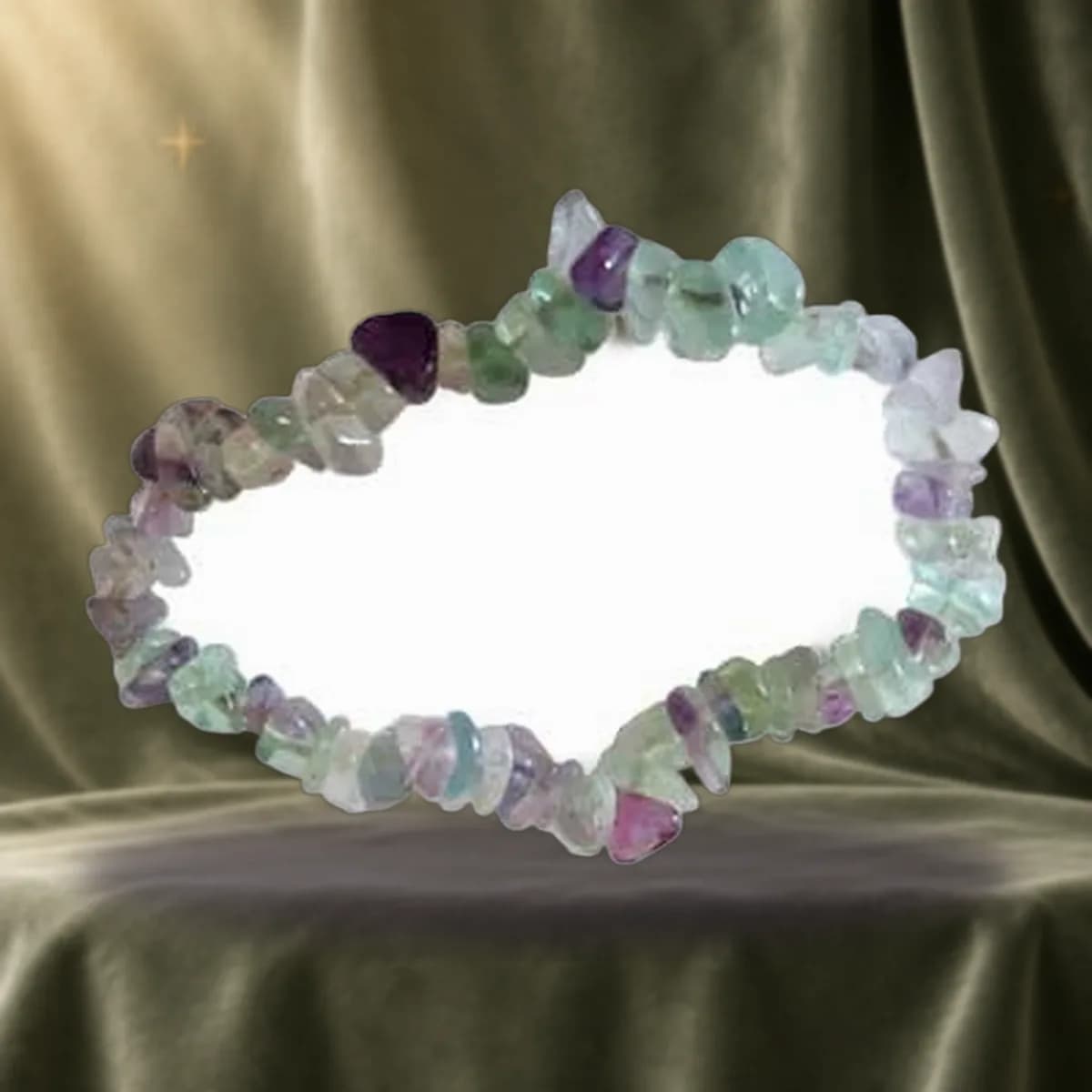 Fluorite chip bracelet